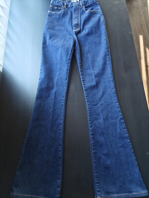 Alaia Jeans Pants Sz36 Blue Denim $1195 High Rise Dark Wash Luxury Paris 