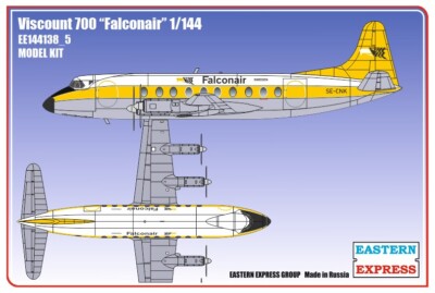 Eastern Express 1/144 Vickers Viscount Type 700 Falcon Air Model Kit