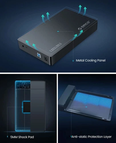 3.5 Inch HDD Case Enclosure SATA to USB 3.0 Hard Disk Box 2.5'' 3.5" SSD ORICO - Bild 8 von 20