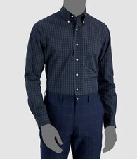 55 Club Room Men's Regular-Fit Blue Long-Sleeve Button-Down Shirt 15.5 34/35
