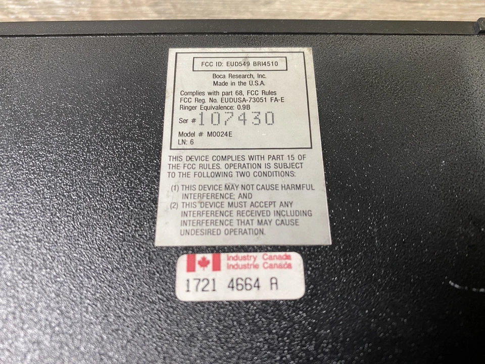 Bocamodem M0024E 2400BPS Modem - Image 4 of 4