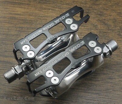 NOS MKS Custom Nuevo Wide NJS Track Bike PEDALS 9/16