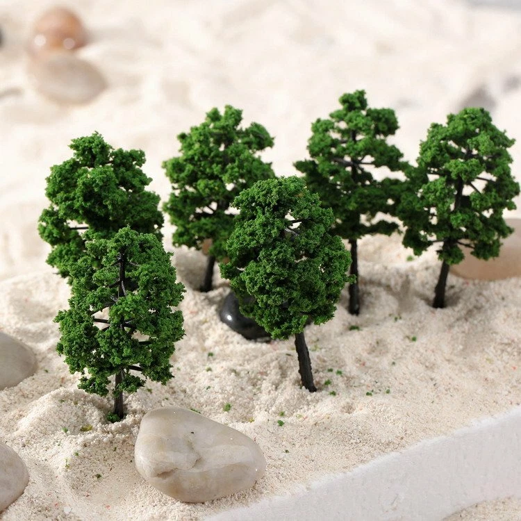10PCS Trees Model HO N Scale Train Railway Wargame Park Layout Scene Decoration - Image 2 of 4