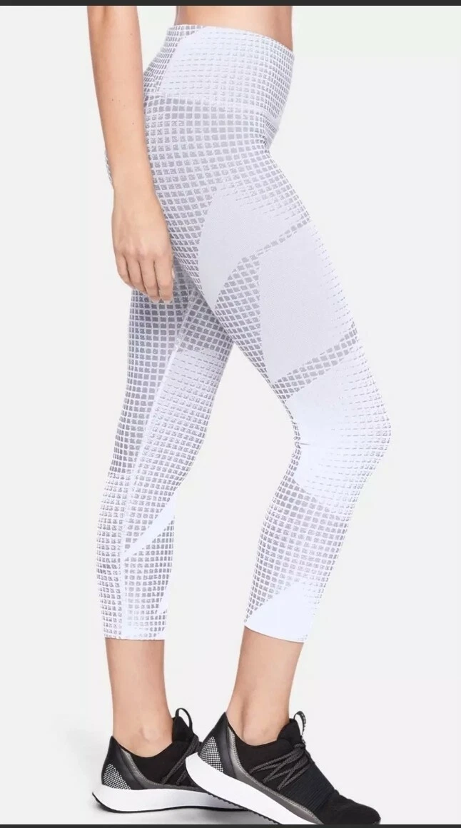 Under Armour UA Breathelux Jacquard Crop Bottoms Leggings Women's Size Large  NWT