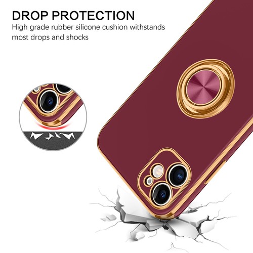 For iPhone 11 6.1" Case Shockproof Protective Rugged Cover & Golden Ring Holder - Bild 98 von 136