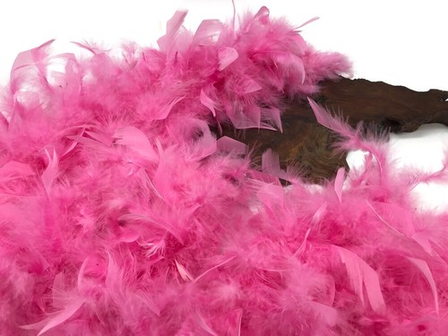 2 yardas - Candela de peso pesado rosa caramelo suministro de boa pluma de pavo | 80 gramos - Imagen 3 de 11