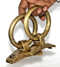 2PC Antique Heavy Brass Islamic Door Knocker Handle Original Old Handcrafted