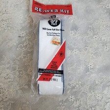 Vintage Re-Web Kit Lawn Chair Webbing 39 Feet White W Dark Blue Trim New Sealed