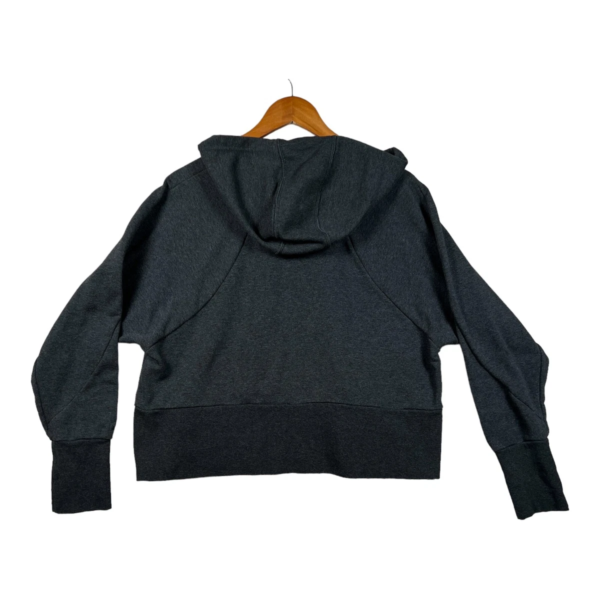 Nike crop top hoodie black sale