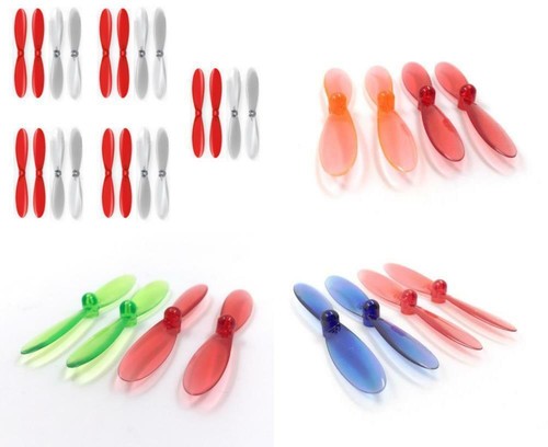 Hubsan X4 H107D 5x Red Clear 55mm Propellers and 3 more Sets of 4 - Picture 1 of 5