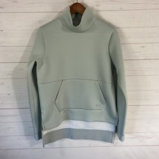 Under Armour Womens Mock Neck High Low Hem Pullover Sweatshirt Sz Small Green