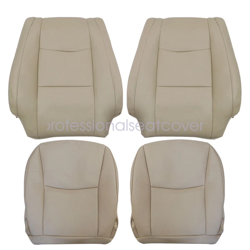 Cubierta de asiento de cuero de repuesto para conductor y pasajero color tostado para Lexus GX470 2003-2009 Foto 2 de 4