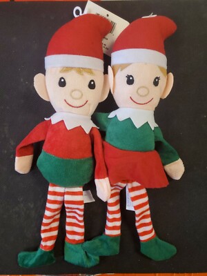 Christmas house Elves plush 14" boy girl crafts stocking stuffer your choice NWT Christmas house Elves plush 14" boy girl crafts stocking stuffer your choice NWT