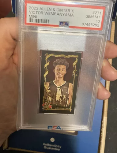Victor Wembanyama 2023 Allen & Ginter X Mini 271 Rookie Year Card PSA 10 Pop 19
