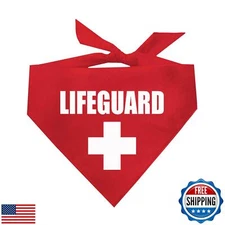 Lifeguard Lifeguard Dog Bandana | 100% Cotton Adjustable Triangle | Made in U