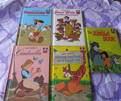 Disney Wonderful World Of Reading Books x5  c1970s (Matt Covers) Vintage 