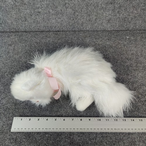 Vintage Ty Classic Angel Cat White Kitty Cat Stuffed Plush Ribbon Bow Toy 1995 - Picture 11 of 11