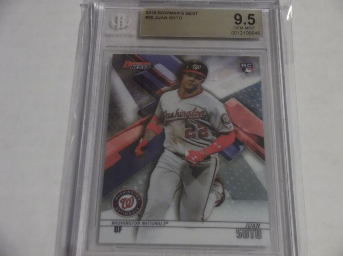 2018 Bowman's Best JUAN SOTO Rookie #29. BGS 9.5 Nationals 2018 Bowman's Best JUAN SOTO Rookie #29. BGS 9.5 Nationals