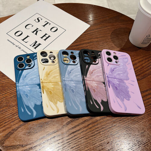 Butterfly Phone Case For iPhone 15 Pro Max 14 13 12 11 8 XR Slim Silicone Cover - Picture 8 of 24