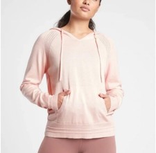 XS Athleta Evergreen Hoodie Sweater Orchid Pink NWOT