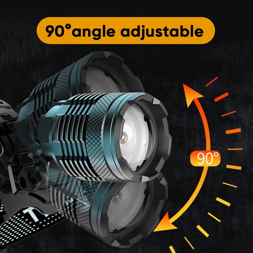 Superhelle 30W LED Stirnlampe Wiederaufladbare Stirnlampe Kopflampe Notlampe - Bild 5 von 12