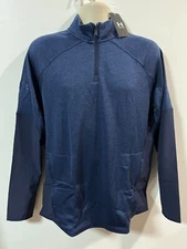 Under Armour Mens Size M Midnight Navy UA Corp Hybrid 1/4 Zip Sweatshirt $60 NWT