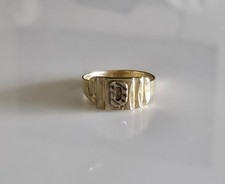 Vth Baby Childs Signet "D" Ring 10K Ylw Gold Size 1.5 Initial Letter Personalize