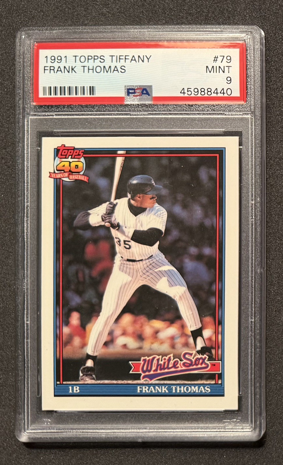 1991 Topps Tiffany #79 Frank Thomas Chicago White Sox HOF PSA 9 MINT