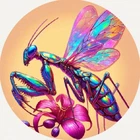 Hayleybug 1 oz Prism Mantis silver Round Mintage of 15 w/ COA
