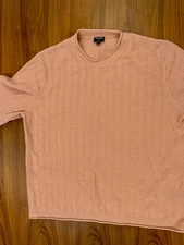 Todd Snyder 100% Merino Wool Crewneck Sweater Pink / Salmon Size XXL. Roll Neck
