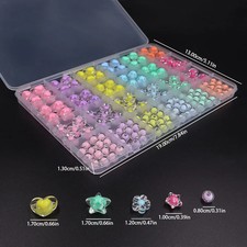 Acryl Stern-Herz-Perlen Set für DIY Schmuck und Haaraccessoires vielfältig