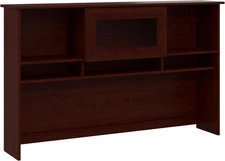 Bush Furniture Cabot Desk Hutch, Attachment with Shelves and Cabinet for Home Of