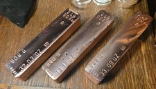 Hand Poured 2 Lb Solid Pure Fine Copper Bullion Bar .999 Ingot