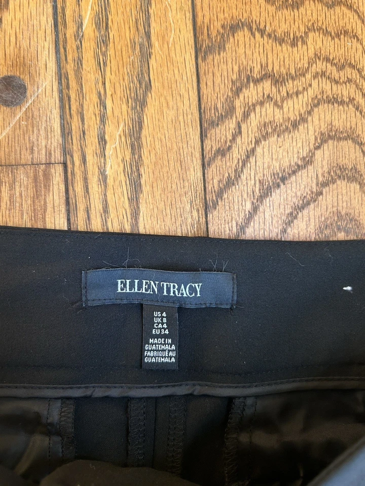 Pantalón de vestir para mujer Ellen Tracy talla 4 negro formal ropa de negocios corte bota Foto 2 de 4