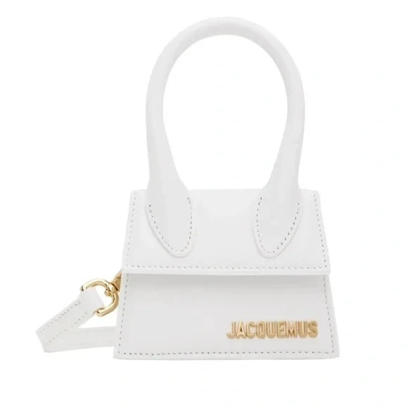 Jacquemus — Jacquemus Le Chiquito White Mini Bag with Gold Accent