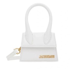 Jacquemus Le Chiquito White Mini Bag with Gold Accent