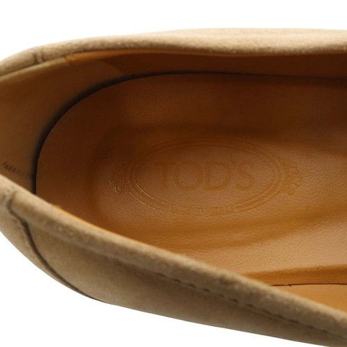 Tod'S Kate Loafers Low Heel Suede Beige /Yo4 Women - Picture 6 of 8