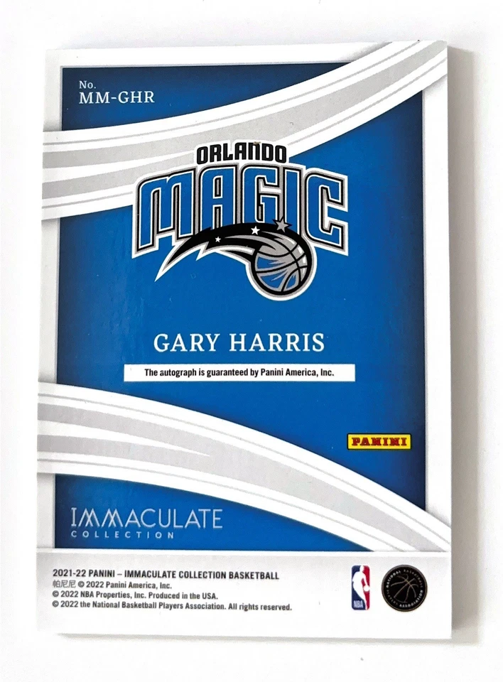 🪄 2021-22 Panini Inmaculada GARY HARRIS Marcas Modernas Autógrafo/25 Magia Foto 2 de 2