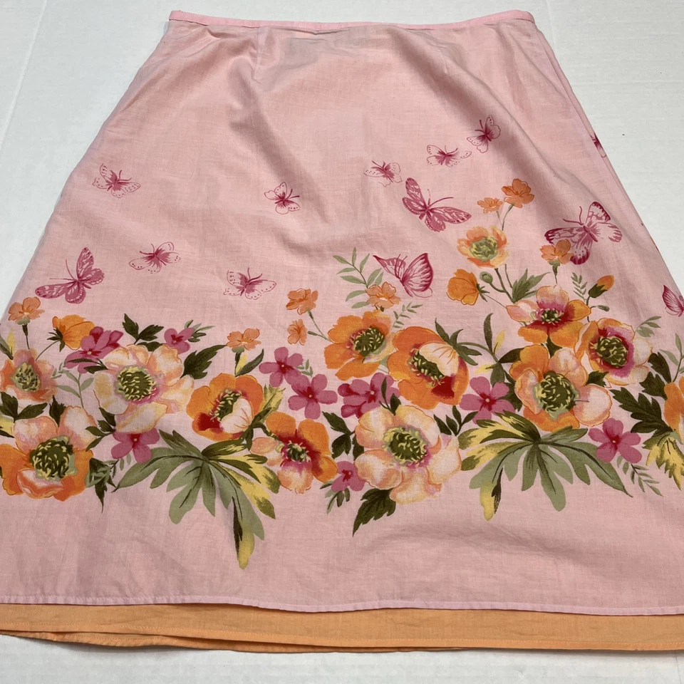 Saia Crazy Horse Vintage 8 Rosa Floral Borboleta Camadas Lantejoulas Fada Anos 90 Y2K - Imagem 3 de 4