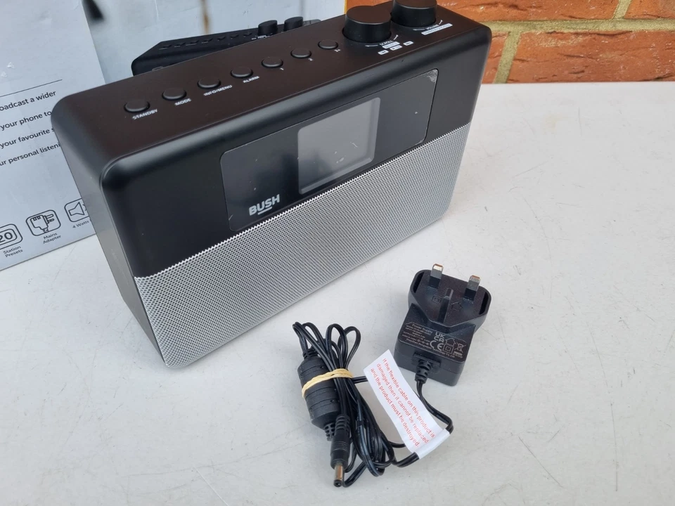 Bush DAB+ Bluetooth FM Radio Alarm Clock Speaker NE-2722 Boxed Tested Working - Image 3 of 4