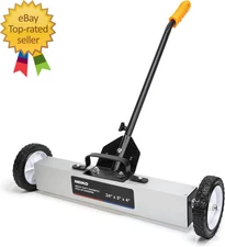 53416A 24” Rolling Magnetic Sweeper with Wheels 50 Pound Capacity