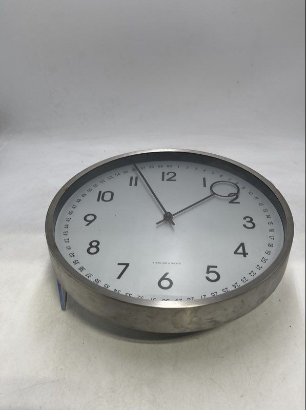 Sterling & Noble Round Home Decor Battery Operated Quartz Analog Wall Clock