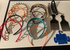 Assorted Hair Accessories Lot With Afro Combs Headbands  Barrettes - Plastic