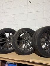 Michelin 235/45 R18 Tyres & 18” Alloy Wheels Set of 4 – Good Tread – Tesla Caps