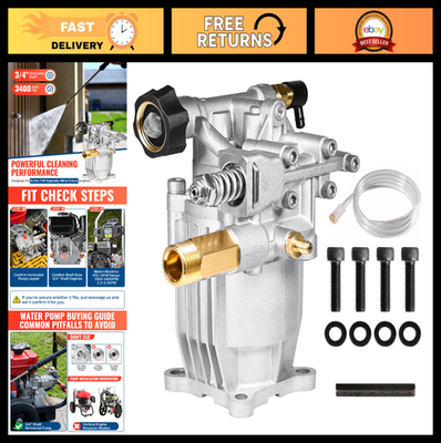 #ad High Performance 3 4quot; Shaft Pressure Washer Pump 3400 PSI 2.5 GPM Fits Honda $113.99