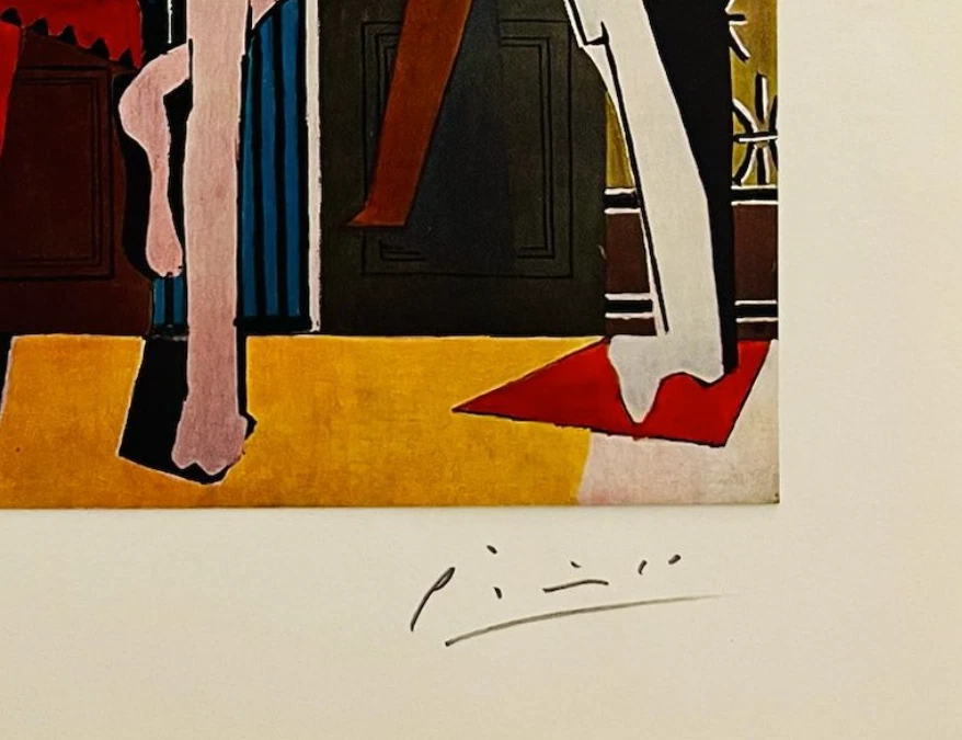 Impresión original firmada de Pablo Picasso, certificado de autenticidad y tasación por $3,500 USD Foto 4 de 4