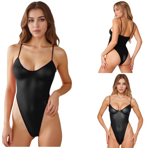 Women Bodysuit Partywear Swimsuit Swimwear Nightwear See-Through Pajamas Sheer - Picture 9 of 42