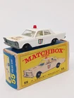 Matchbox Series Lesney No55 Ford Galaxie Police Car excellent in Crisp Box.