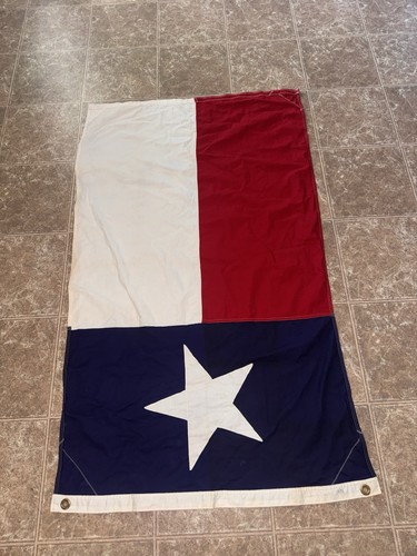 Vintage Texas State Flag  – Lone Star State TX USA – Cotton 1950s Good Shape!