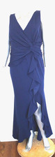 NWT FQA OCCASION FORMAL MERMAID DRESS SIZE 2XL RUFFLE SPLIT THIGH SLEEVELESS ZIP